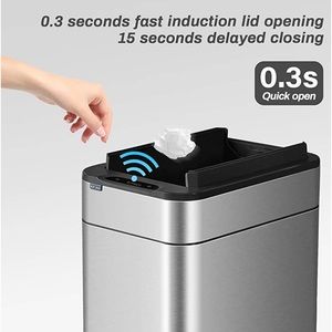 Motion Sensor Butterfly REPLACEMENT LID for ELPHECO 16 Gallon Trash Can